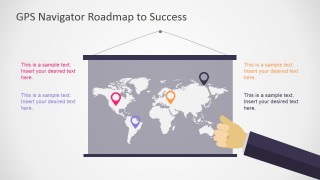 PowerPoint Shapes of World Map Flat Banner with Presenter