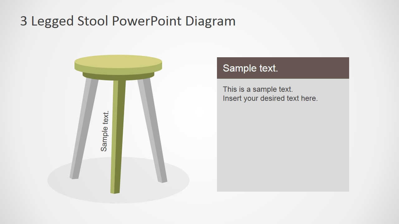 PowerPoint Shapes of Stool With 3 Legs