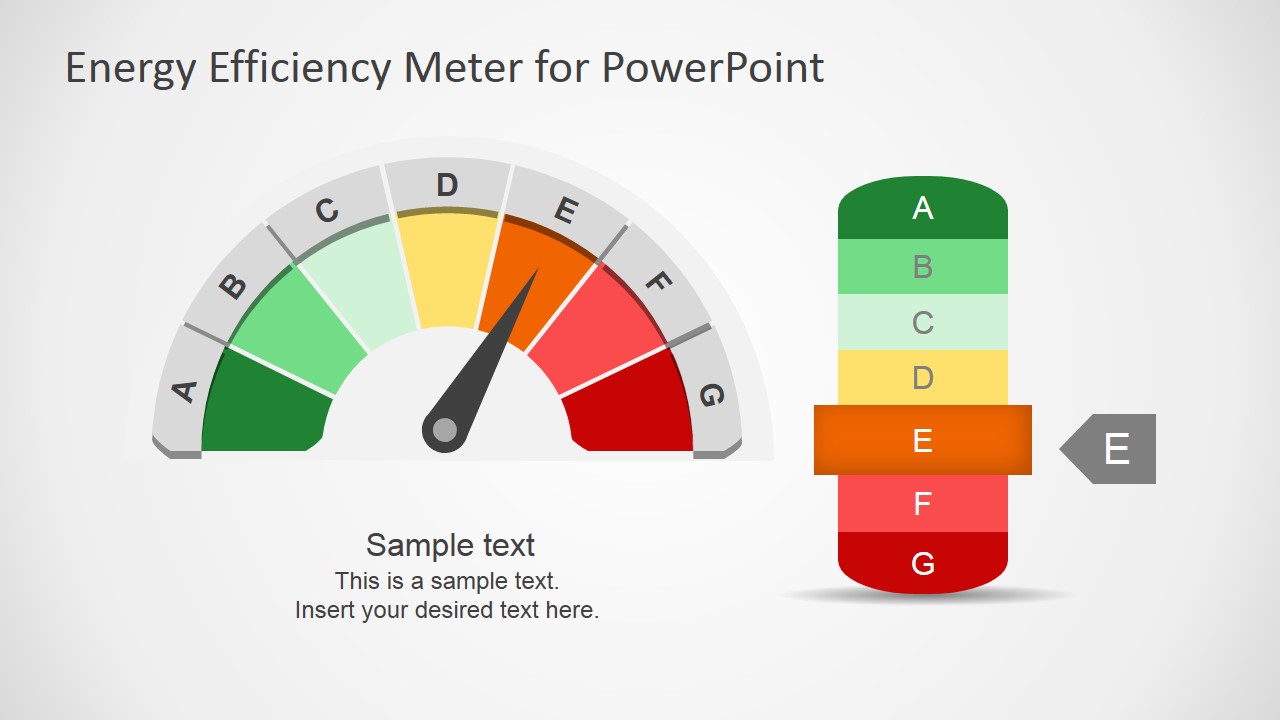 Energy Efficiency Meter Shapes For Powerpoint Slidemodel 9526