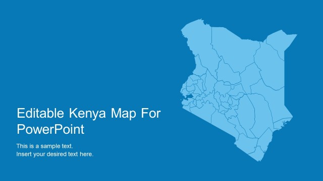 Kenya Map for PowerPoint Cover Slide