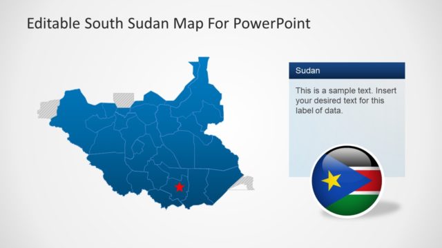 Editable Map Template of South Sudan
