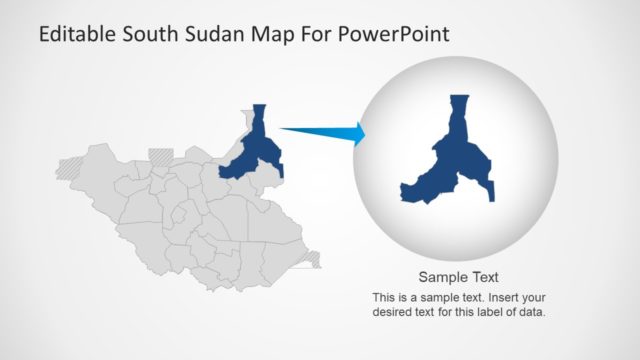 Geographic PowerPoint Map of South Sudan