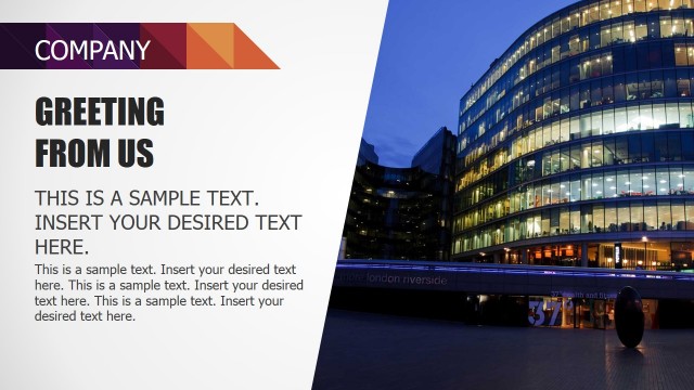 Greetings  Slide Design for PowerPoint