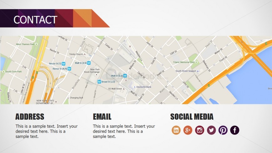 PowerPoint Contact Us Section for Small Business Deck