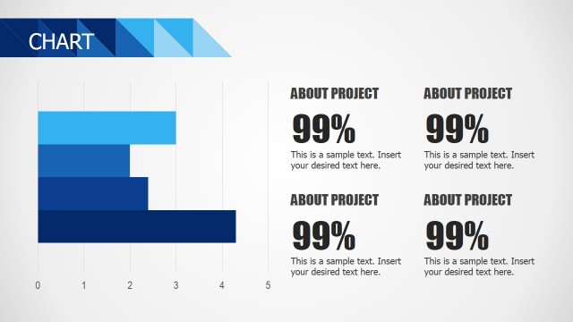 PowerPoint Horizontal Bar Charts with Big Numbers Series