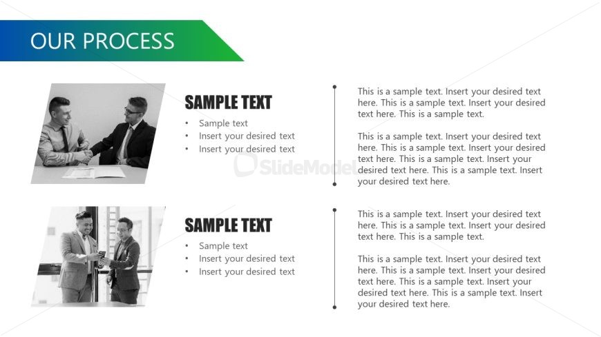 Small Business Template Slide for Our Process 