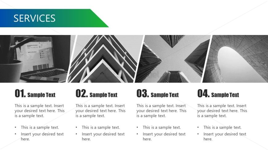 Four Business Services Slide - Small Business Template 
