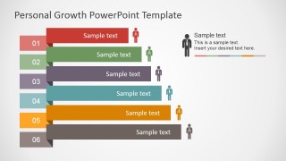 PowerPoint Folded Labels Shapes for Personal Development Plan