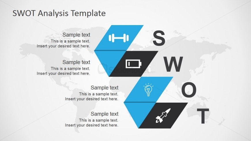 Blue SWOT Analysis PPT Slide Design - SlideModel