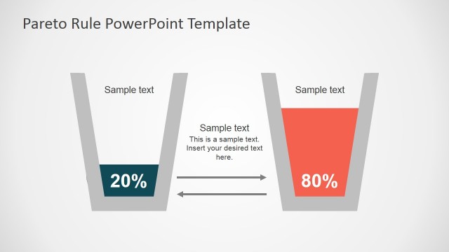 Pareto Principle Described With PowerPoint Glass Shapes