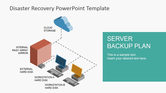 Server Backup Plan PowerPoint Diagram