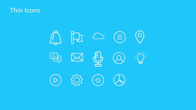 Technology Thin Icons for PowerPoint