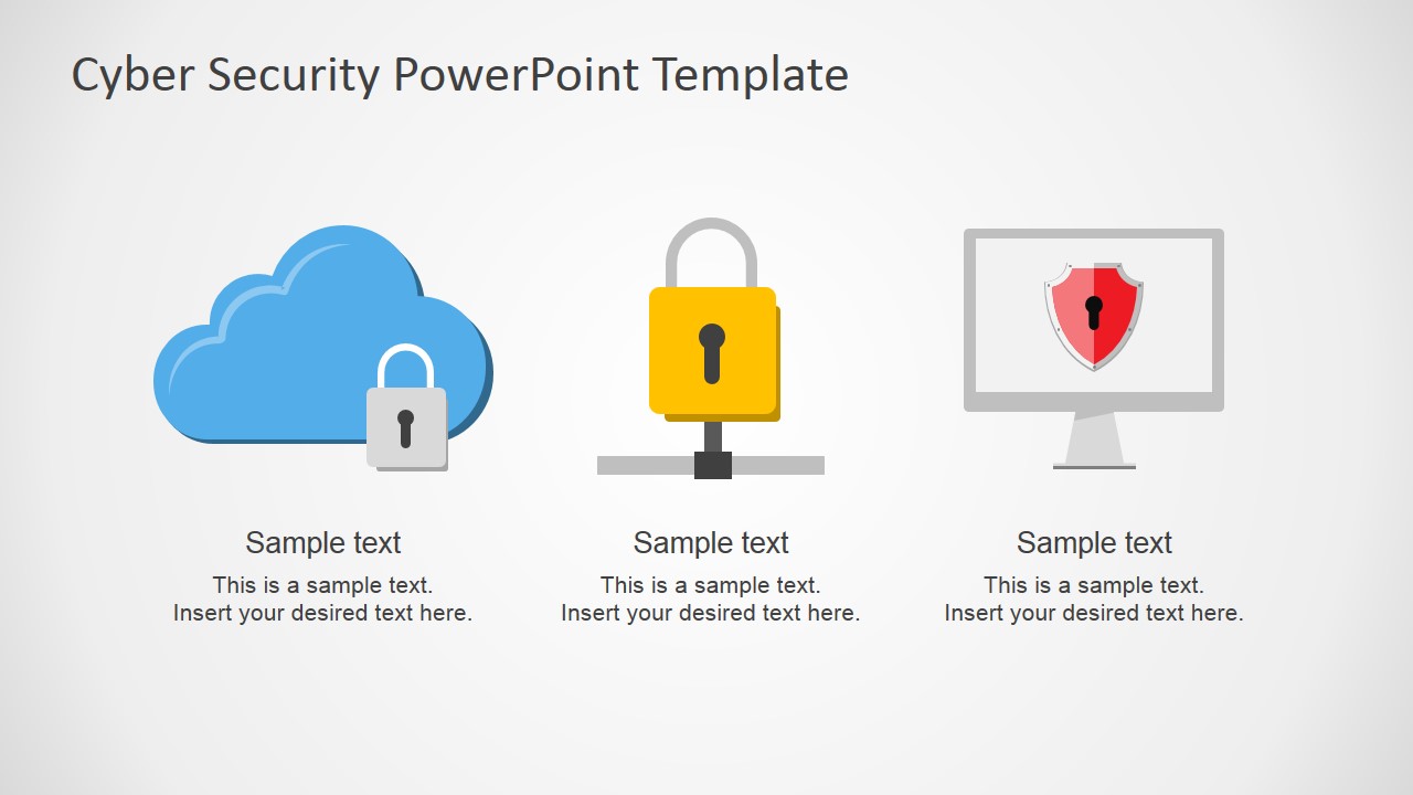 chart flow powerpoint for PowerPoint  SlideModel Template Cyber  Security