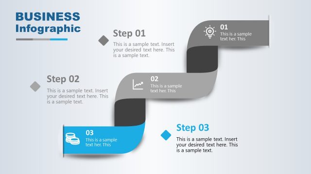 3 Step Journey Diagram PPT Template