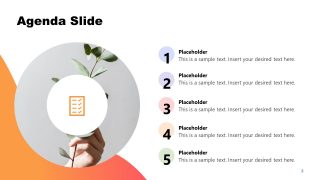 PPT Slide Template for Agenda Presentation