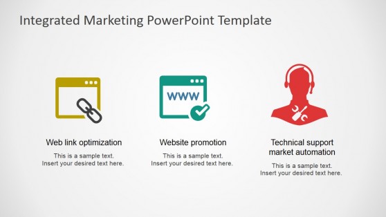 Website Promotion and Web Link Optimization Flat PowerPoint Icons