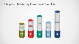 PowerPoint Column Chart of Hexagonal Base