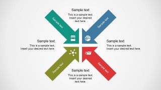 PowerPoint Template Four Arrows with Icons