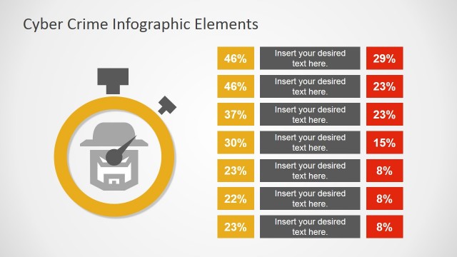 Cyber Attack Stopwatch Clipart for PowerPoint