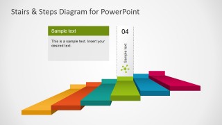 PowerPoint Diagram of 6 Steps Stair with Third Step Highlight