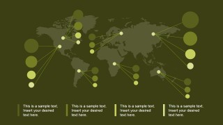 PowerPoint World Map Green Background