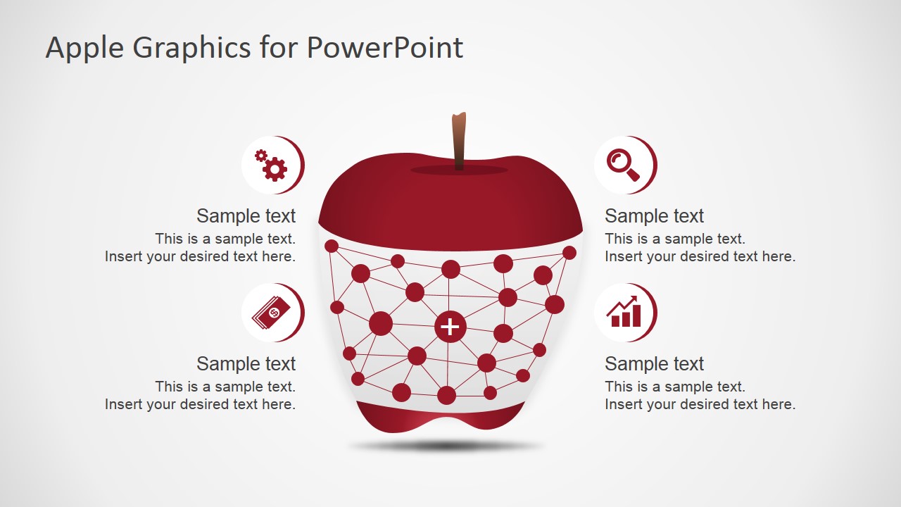 PowerPoint Graph Clipart within Apple Shape