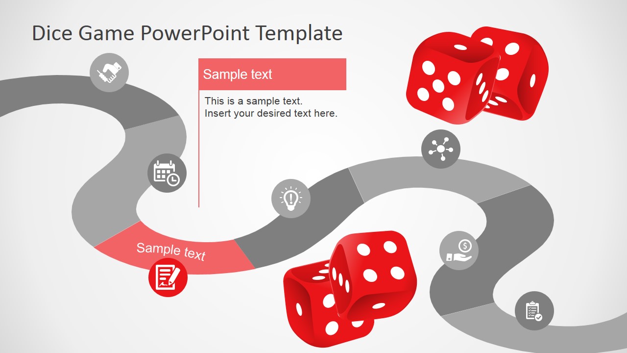 PowerPoint Roadmap Slide Design Inpired in Board Game