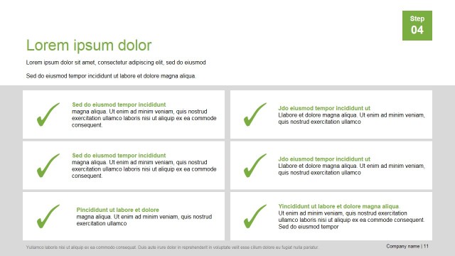 Checklist Horizontal Layout for Presentation Template