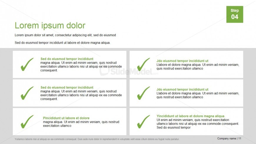PowerPoint Presentation Template Checklist Layout