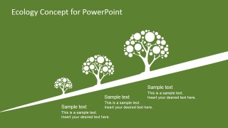 Organic Growth Slide Design with Tree Illustrations in Different Sizes