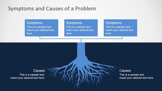 Symptoms and Causes of a Problem PowerPoint Template 