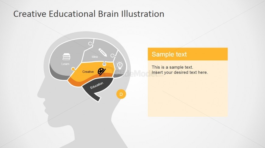 Creative Brain Section Slide in PowerPoint