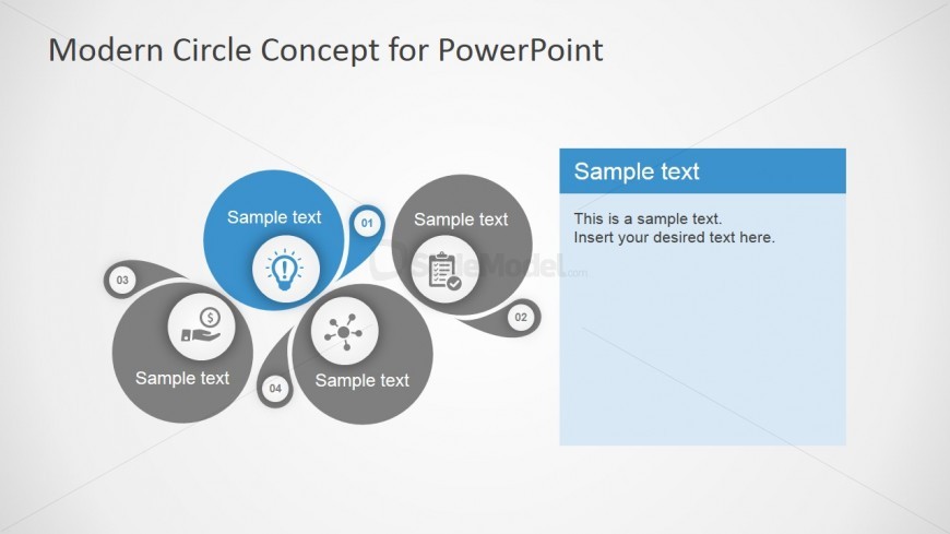 4 Steps Circle Diagrams for PowerPoint