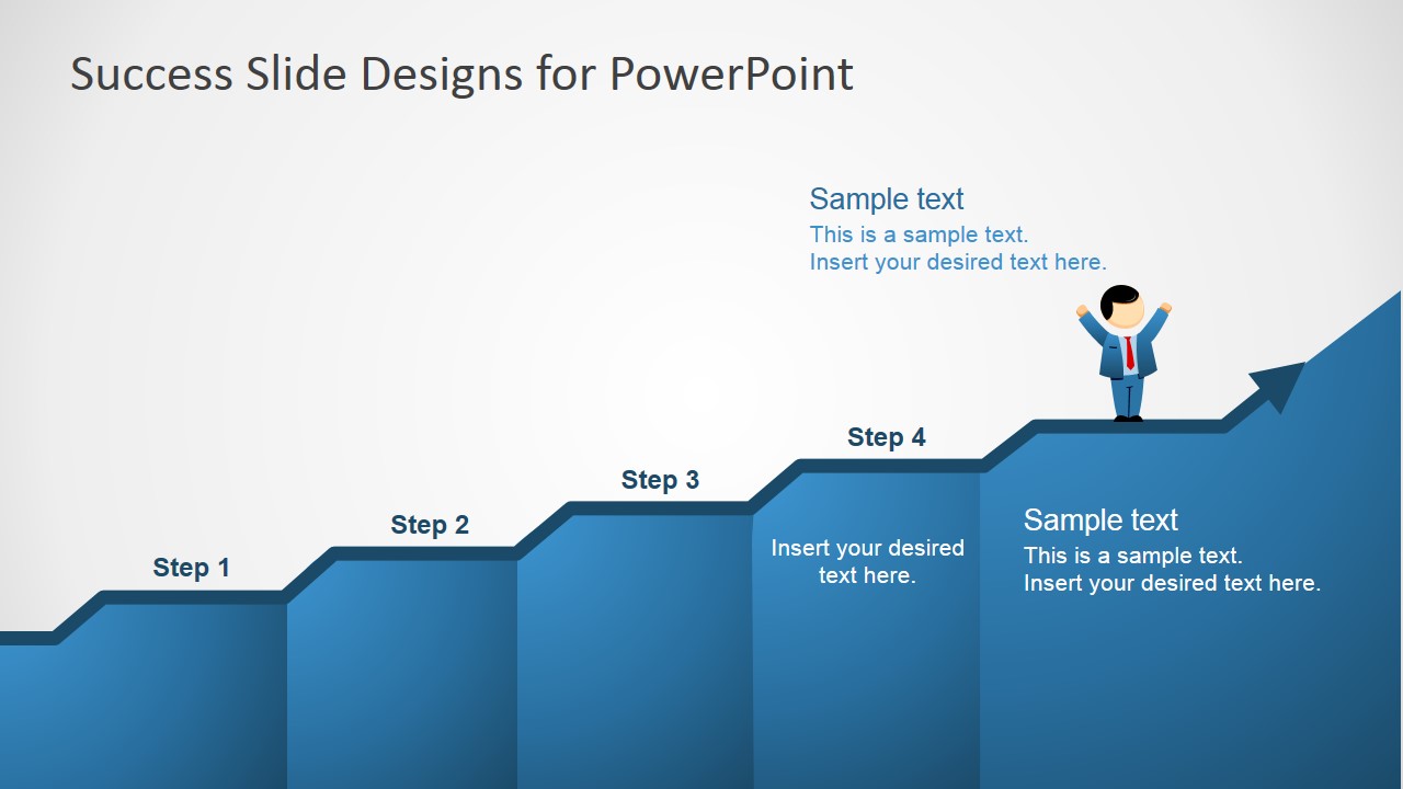 The Steps To Success Powerpoint Diagram 2536