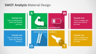 PowerPoint Template of TOWS with Material Design Icons