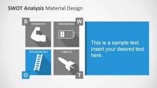 PowerPoint Business Template of SWOT wirh Opportunities Highlighted