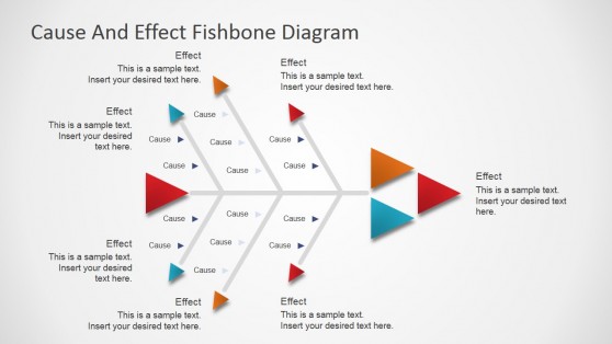 PowerPoint Fishbone Diagram with Arrow Designs