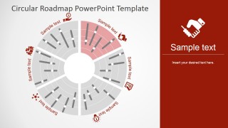 PowerPoint Circular Diagram Roadmap with Icons