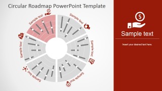 PowerPoint Roadmap Circular Polar Design