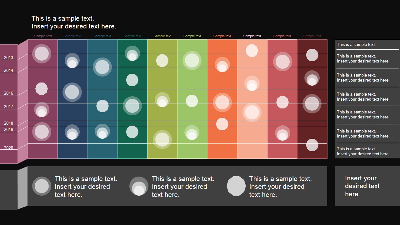 Project Timeline Template for PowerPoint With Layers and Variable Size Markers