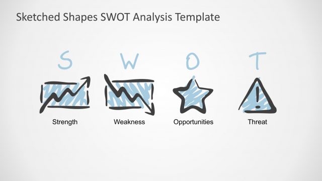 Sketched Shapes SWOT Analysis Template