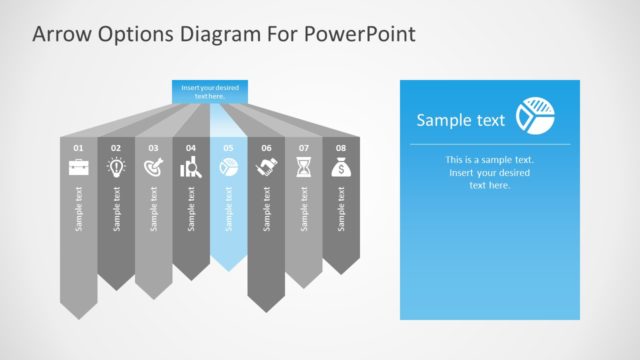 Flat PowerPoint Diagram of Arrows