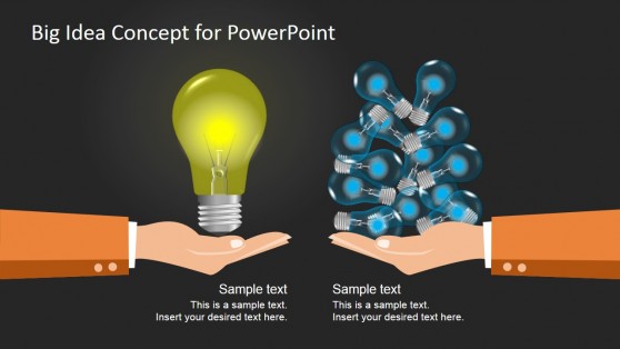 free business powerpoint templates light bulb custom text