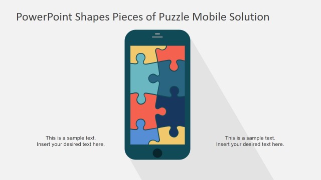 PowerPoint Shapes Pieces of Puzzle Mobile Solution