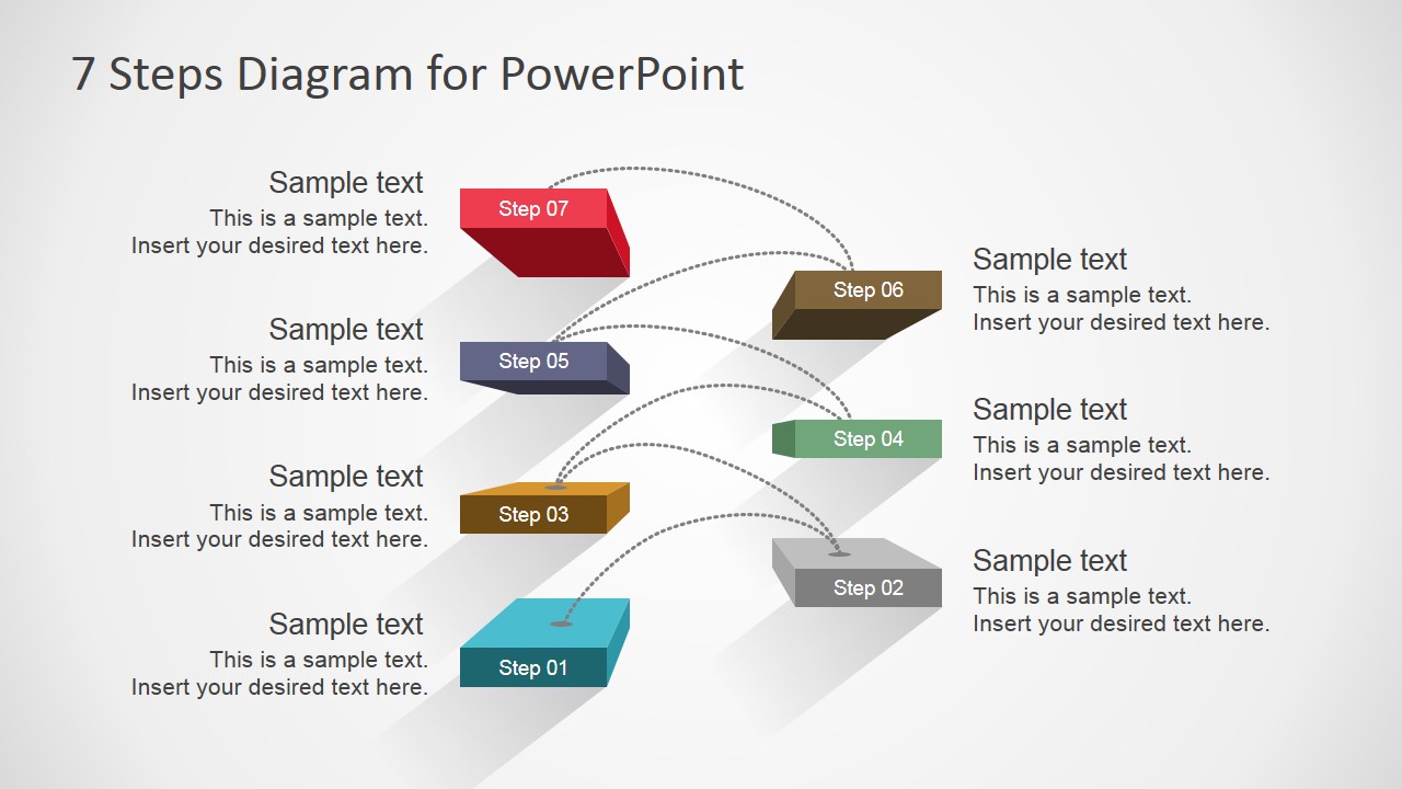 7 Steps Diagram Design For Powerpoint Slidemodel