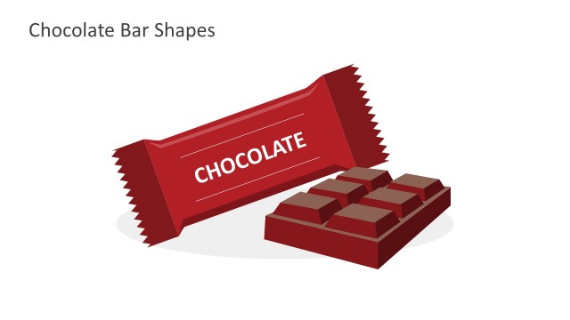 Red Chocolate Bar Shapes For PowerPoint