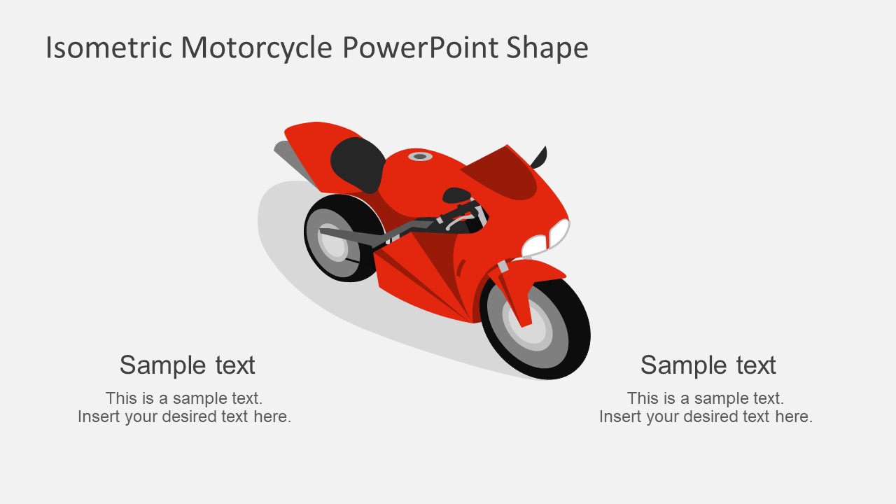 Isometric Motorcycles Powerpoint Shapes Slidemodel