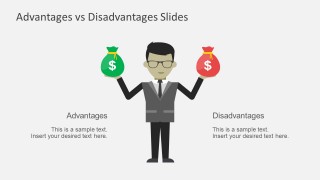 Man Weighing Pros And Cons for PowerPoint