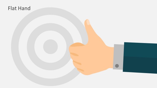 Flat Hand PowerPoint Vector File