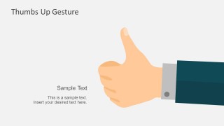 Downloadable Thumbs Up Hand Gesture PowerPoint Template